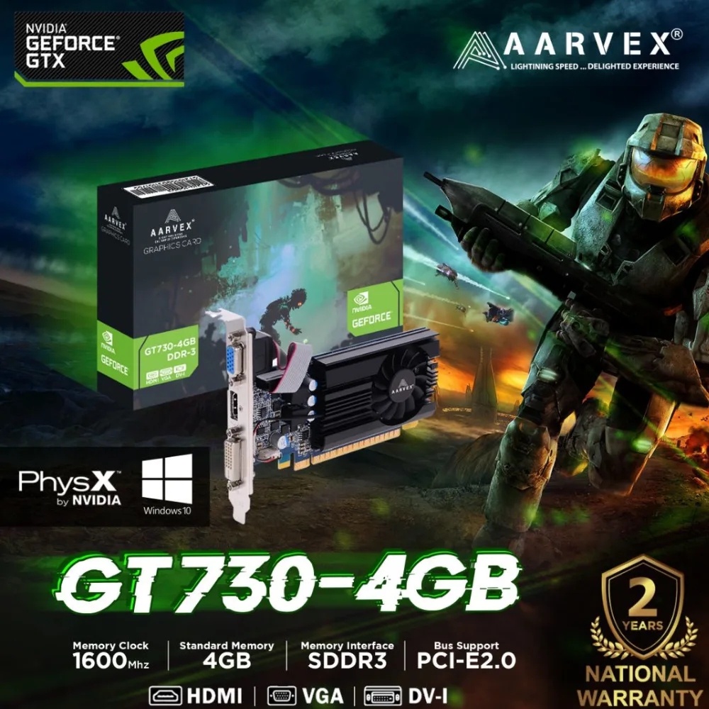 AARVEX GT730 4GB DDR3 Graphics Card
