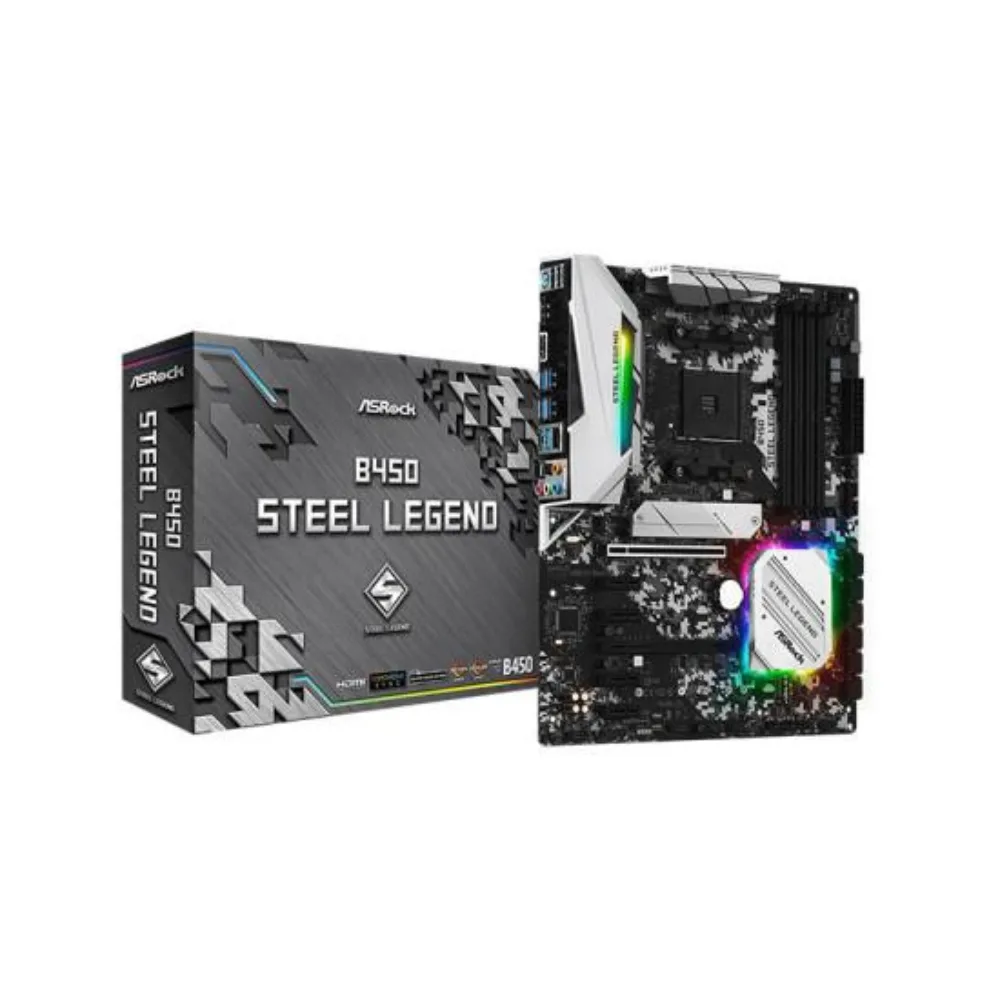 ASRock B450 Steel Legend AM4 ATX Motherboard for AMD Ryzen Processors
