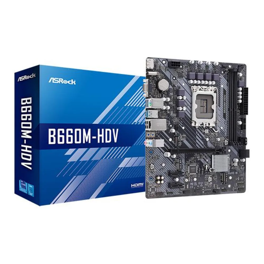 ASRock B660M-HDV DDR4 Motherboard Intel B660 LGA1700 Micro-ATX