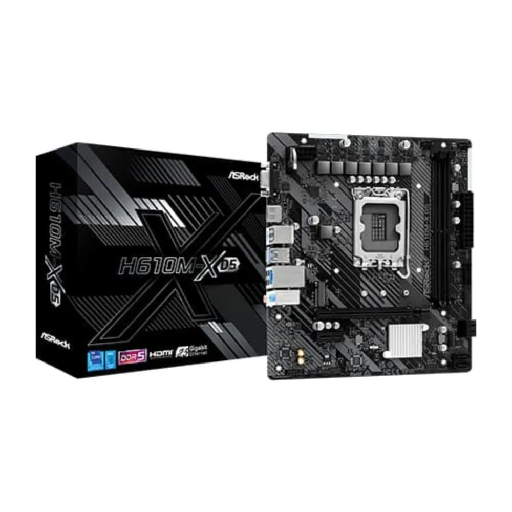 ASRock H610M-X DDR5 Motherboard Price in India | Intel H610 LGA1700 Micro-ATX