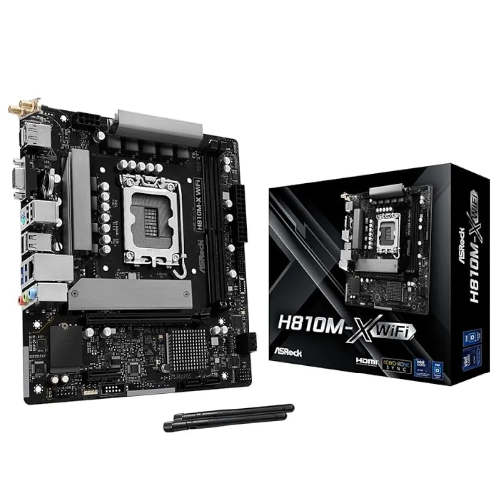ASRock H810M-H DDR5 Motherboard | Intel H810 | LGA1851 | DDR5 Micro-ATX