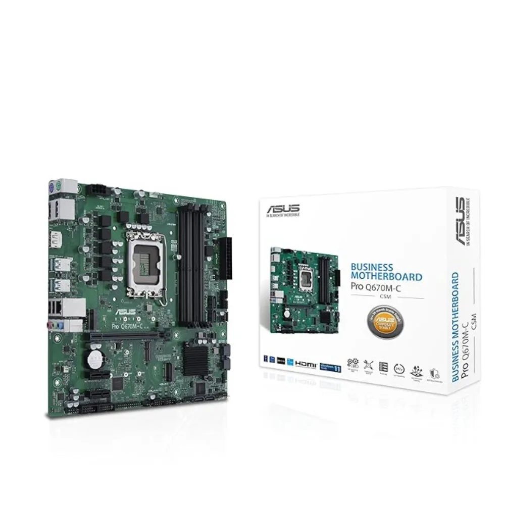 ASRock Q670M-V PRO DDR5 Motherboard | Intel Q670 LGA1700 Micro-ATX Business Motherboard