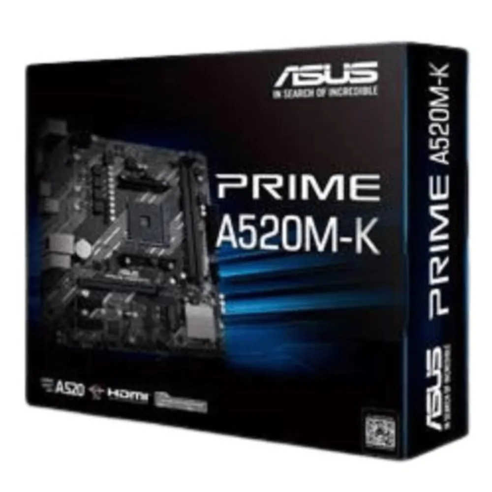 ASUS PRIME A520M-K AM4 Micro-ATX Motherboard for AMD Ryzen 5000 Series
