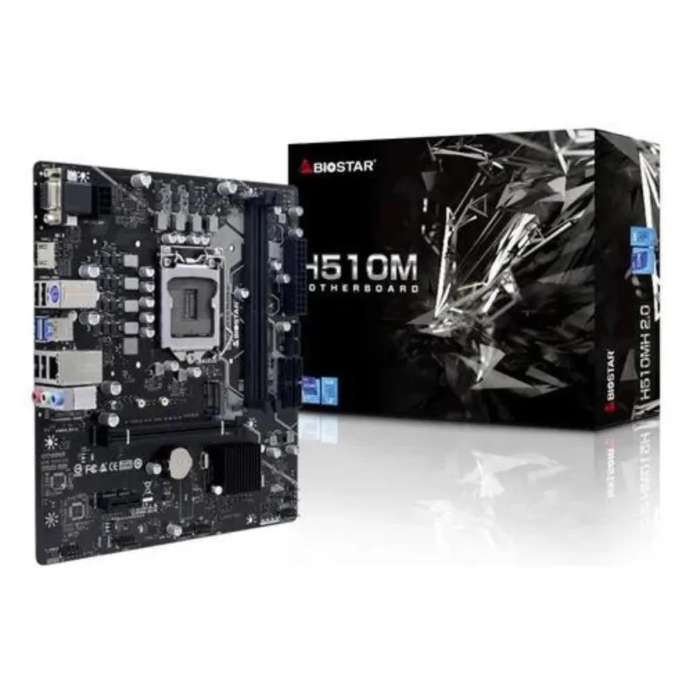 Biostar H510MH 2.0 Motherboard | Intel H510 LGA1200 Micro-ATX DDR4 Motherboard