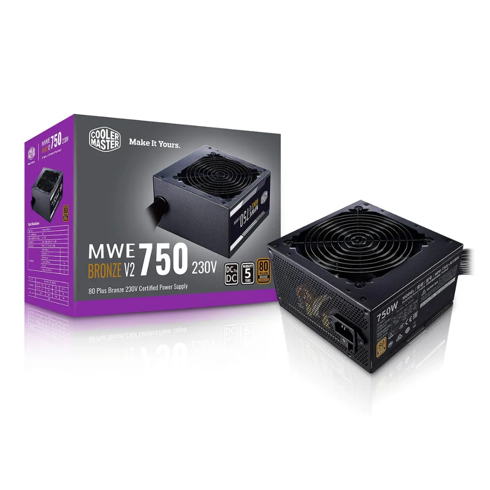 Cooler Master MWE 750 Bronze V2 750W SMPS | 80 Plus Bronze ATX Power Supply