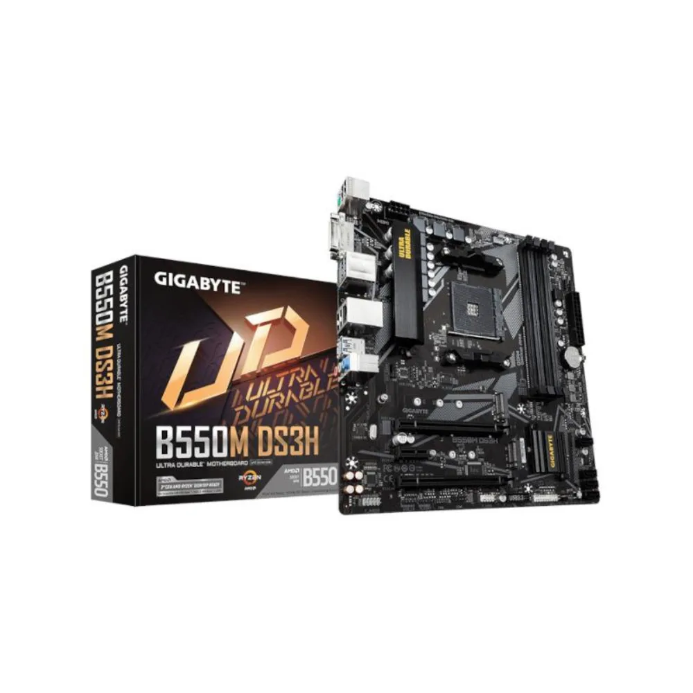 Gigabyte B550M DS3H AM4 DDR4 Micro-ATX Motherboard with PCIe 4.0