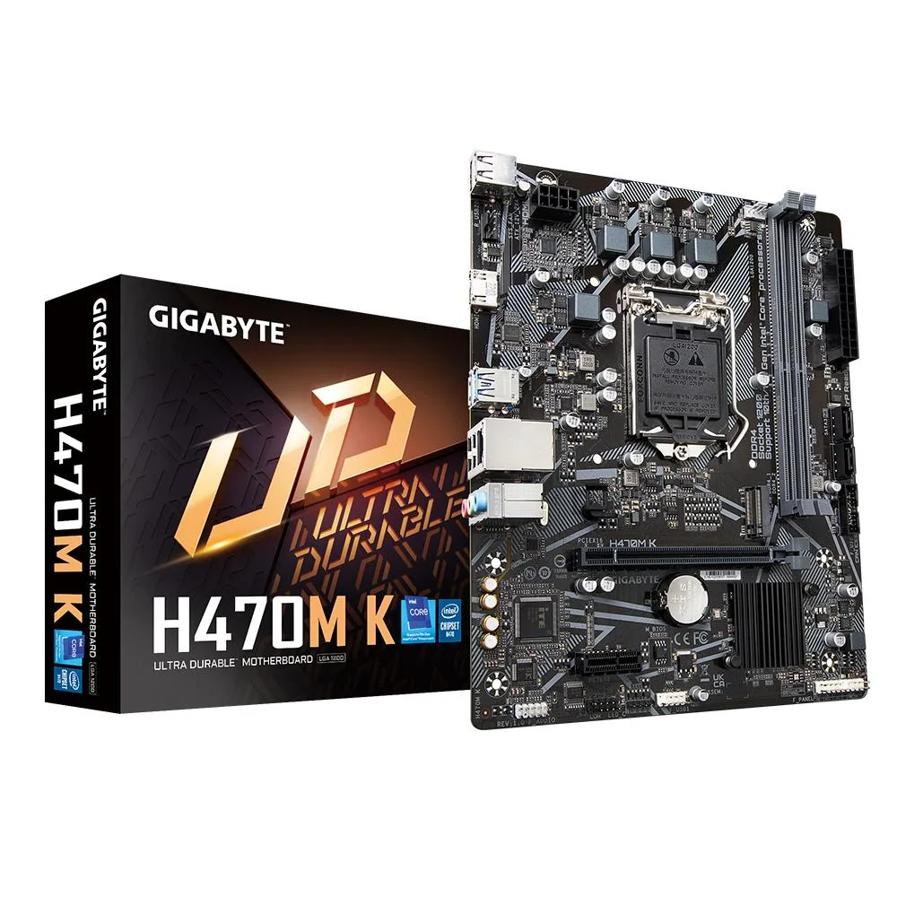 Gigabyte H470M-K Motherboard | Intel H470 LGA1200 Micro-ATX DDR4 Desktop Board