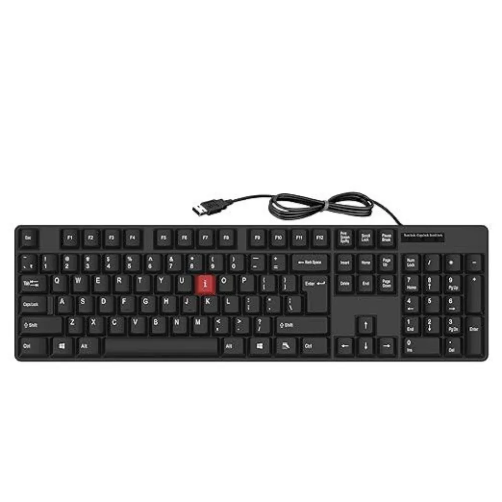 iBall Snap USB Wired Keyboard Full Size 104 Keys Ergonomic Keyboard