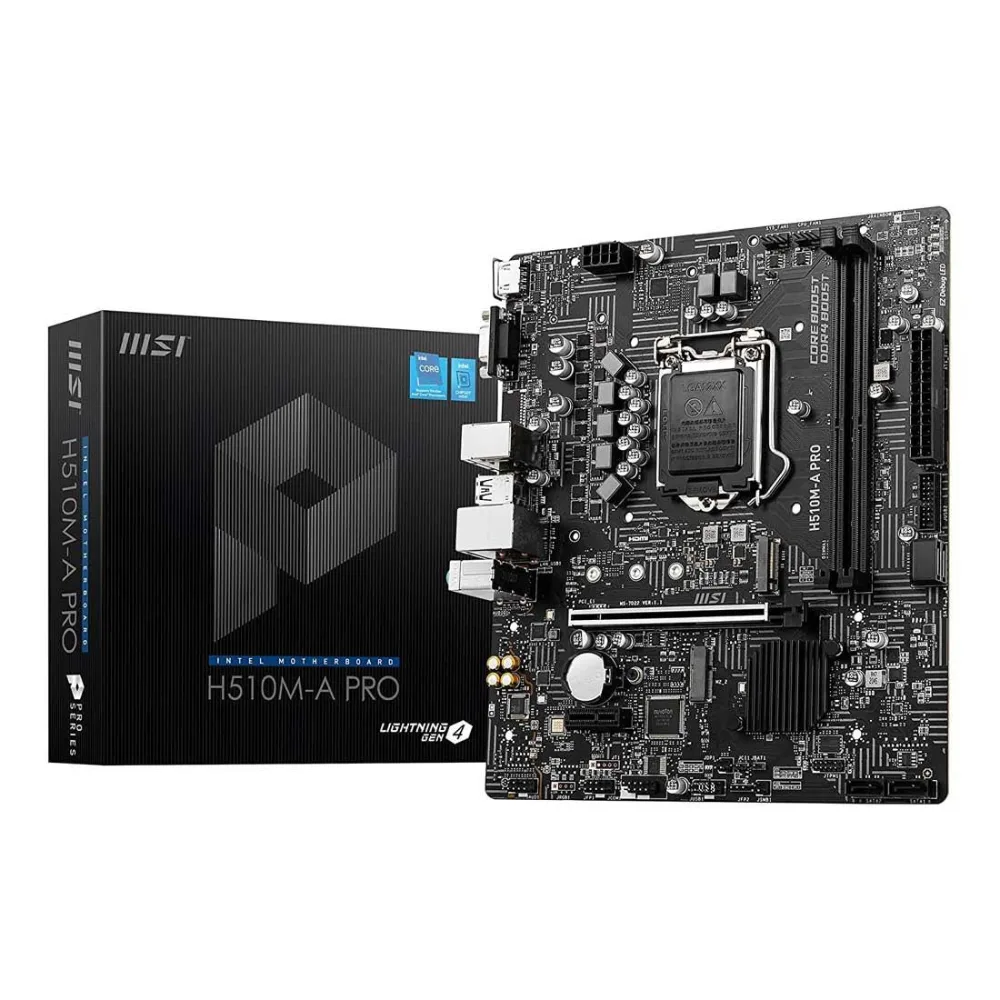 MSI H510M-A PRO Motherboard | Intel H510 LGA1200 Micro-ATX DDR4 Motherboard