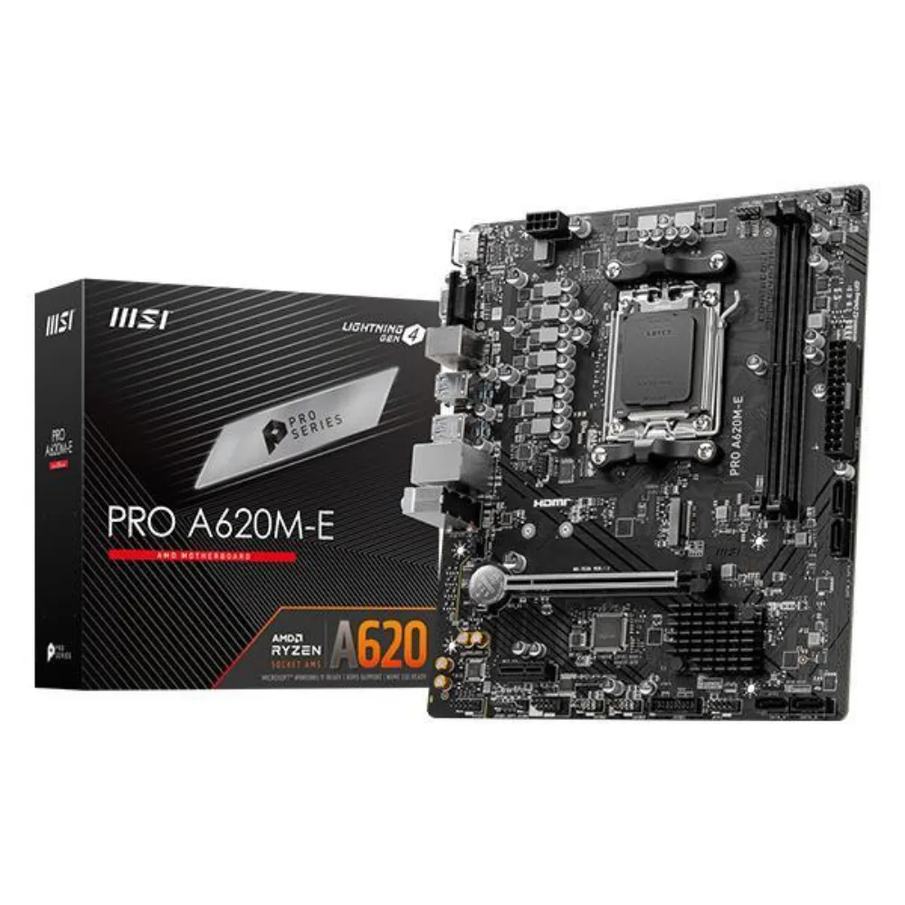 MSI PRO A620M-E AM5 DDR5 Micro-ATX Motherboard for AMD Ryzen 7000/8000G/9000 Series