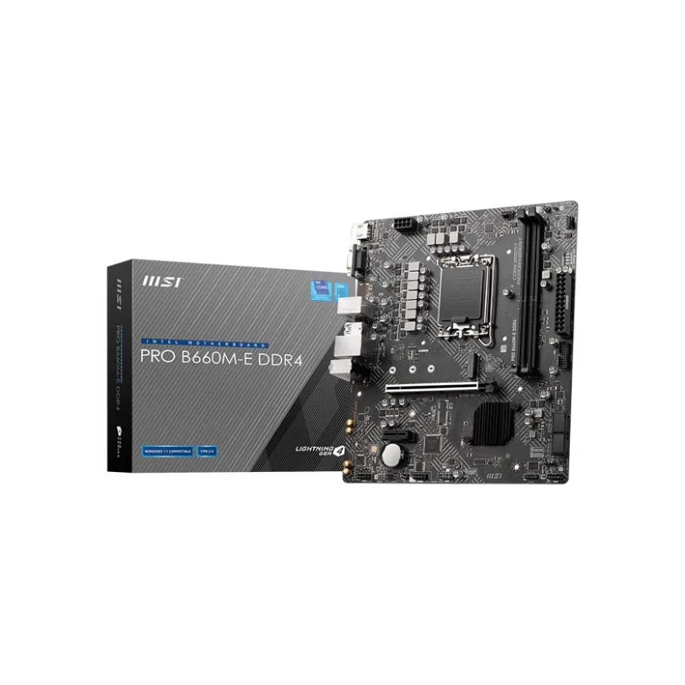 MSI PRO B660M-E DDR4 Motherboard Intel B660 LGA1700 Micro-ATX