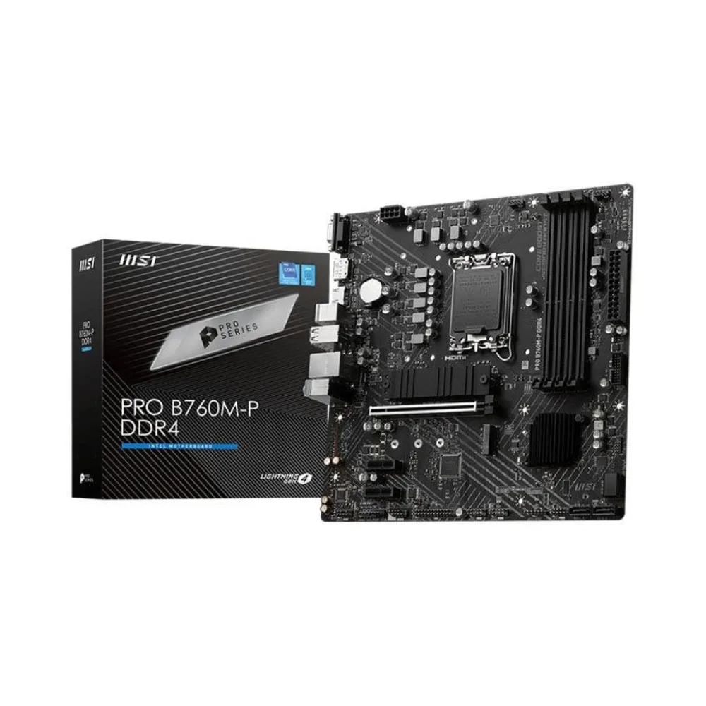 MSI PRO B760M-P DDR4 Motherboard | Intel B760 LGA1700 Micro-ATX DDR4 Motherboard