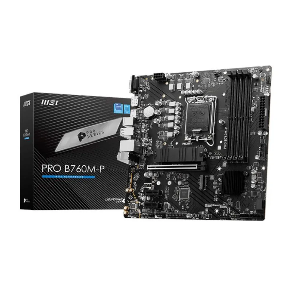 MSI PRO B760M-P DDR5 Motherboard | Intel LGA1700 DDR5 Micro-ATX Board