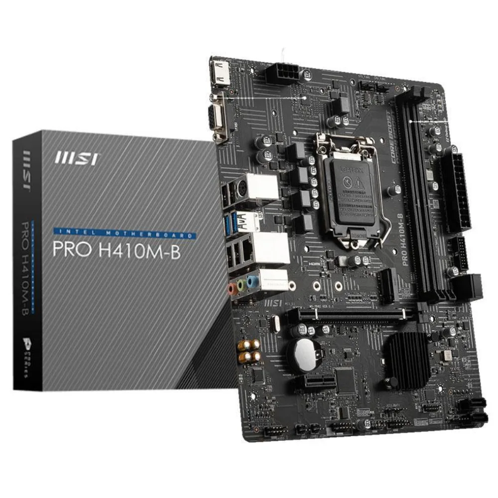 MSI PRO H410M-B Motherboard | Intel H410 LGA1200 Micro-ATX DDR4 Motherboard