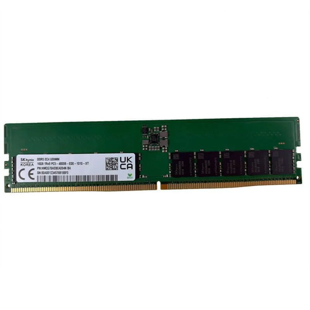 SK Hynix DDR5 16GB 4800MHz ECC UDIMM Desktop RAM | PC5-38400 CL40 Memory Module
